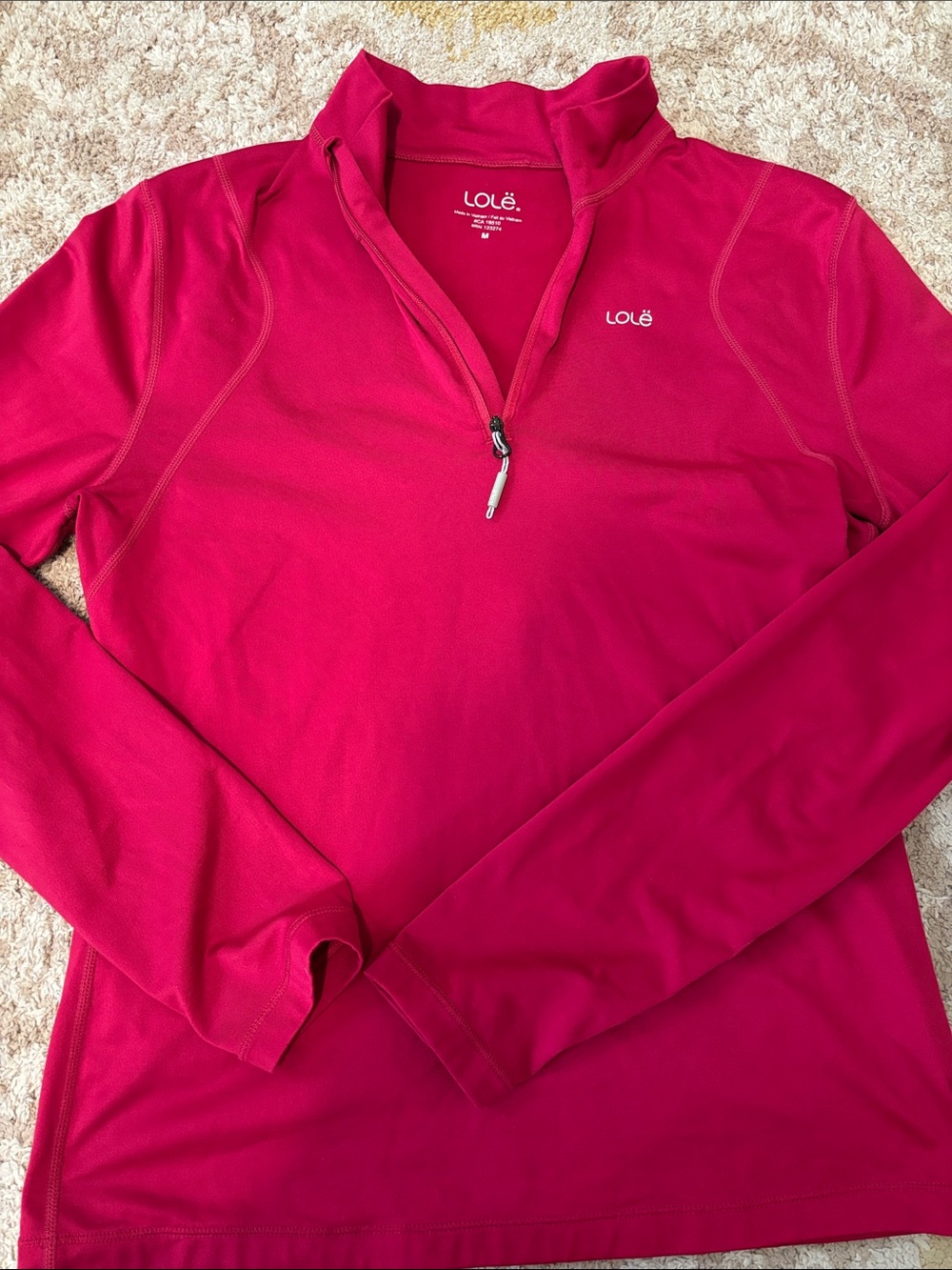 Lole Women's Magenta Half-Zip Pullover